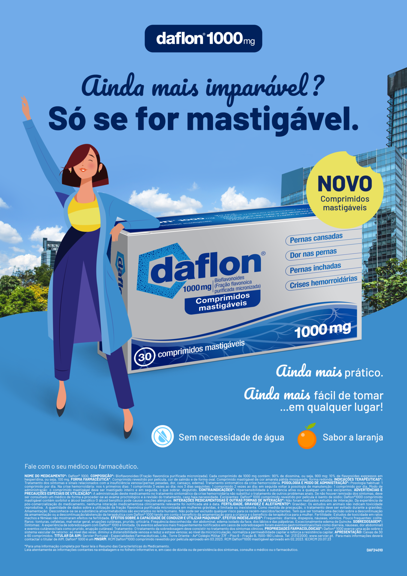 Comprimidos Pernas Cansadas Daflon 1000 mg Daflon